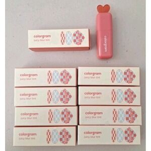 Lot of 9, Colorgram Juicy Blur Lip Tint, GUAVA BOLT, Korean Beauty FULL SIZE NEW
